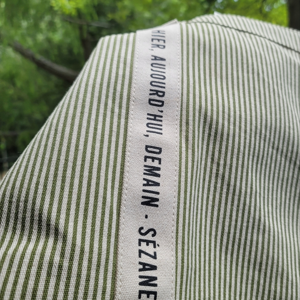 【RARE FIND】 Sezane NWT bag green stripe - Picture 15 of 16